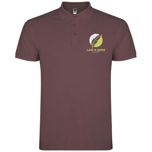 Star koszulka męska polo z krótkim rękawem 200 g/m²