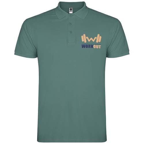 Star koszulka męska polo z krótkim rękawem 200 g/m²