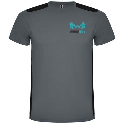 Detroit sportowa koszulka unisex z krótkim rękawem 130 g/m²