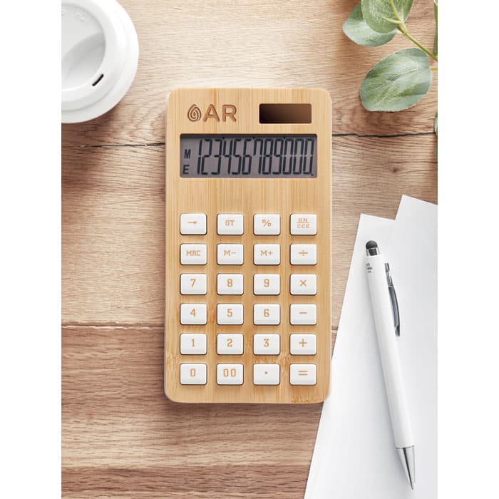 CALCUBIM 12-cyfrowy kalkulator, bambus