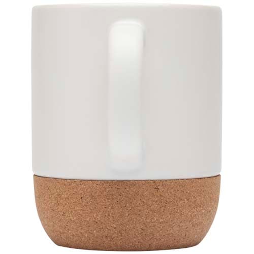 Billie kubek ceramiczny z nadrukiem sublimacyjnym o pojemności 300 ml z detalami z korka