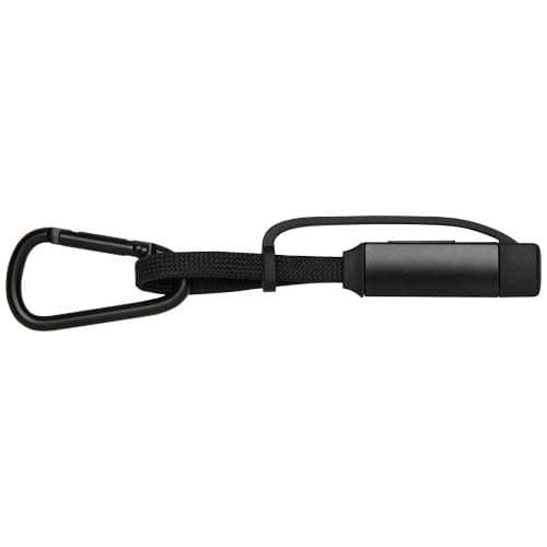 Kabel ładujący Algieba 65 W 3 w 1 wykonany z recyklingowanego aluminium, z karabińczykiem