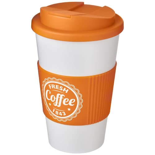 Kubek Americano® 350 ml z uchwytem i pokrywką chroniącą przed rozlaniem