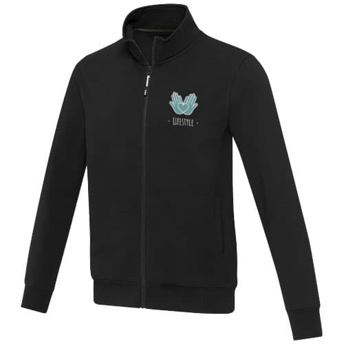Galena bluza unisex z recyklingu z zamkiem błyskawicznym na całej długości 320 g/m²