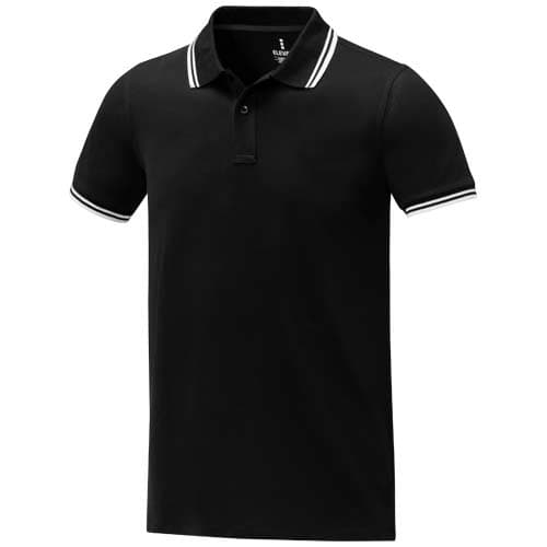 Męska koszulka polo Amarago z kontrastowymi paskami i krótkim rękawem 200 g/m²