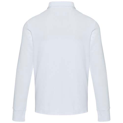 Apollo koszulka polo z zamkiem do połowy i długimi rękawami, uniseks 245 g/m²