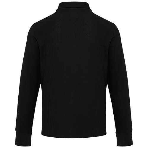 Apollo koszulka polo z zamkiem do połowy i długimi rękawami, uniseks 245 g/m²