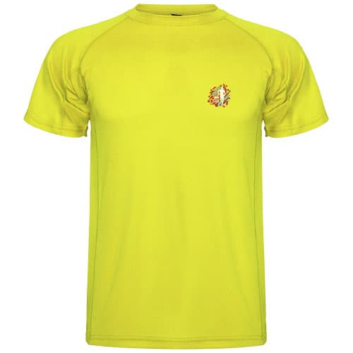Montecarlo sportowa koszulka dziecięca z krótkim rękawem 150 g/m²